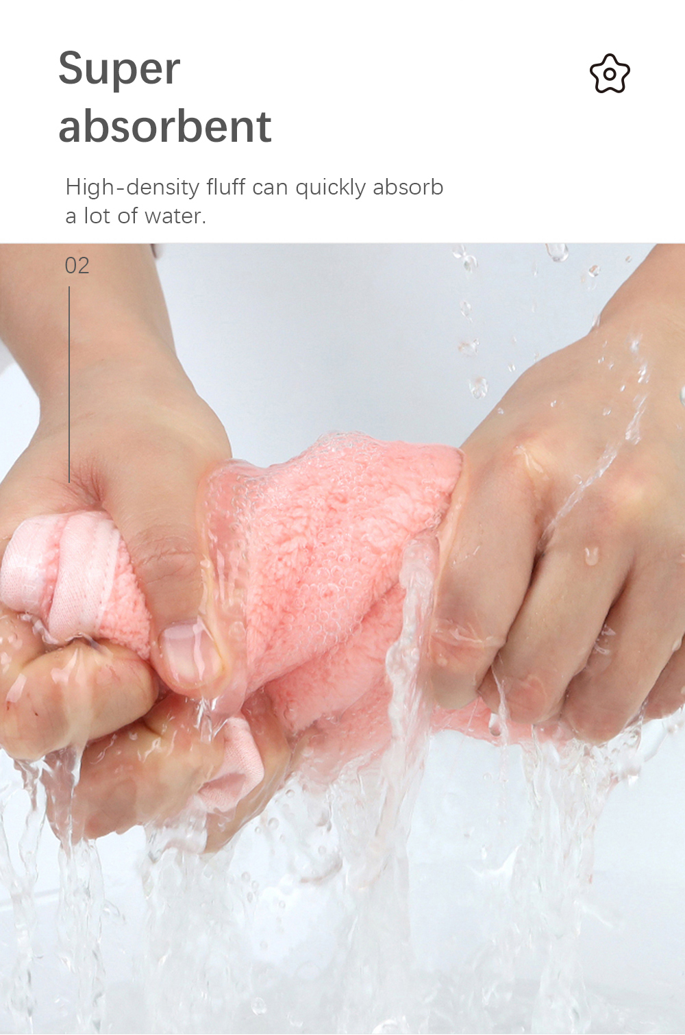 Flower-shaped Hand Towel _3_